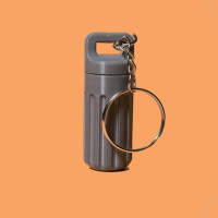 Discreet Keychain Pill Holder with Secure Screw Lid – Hidden Storage Capsule