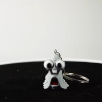 Grey Snail Keychain – Flexible Toy  Bag Charm with Big Eyes