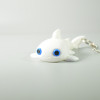 Adorable White Shark 3D Keychain – Cute Ocean Animal Bag Charm