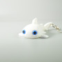 Adorable White Shark 3D Keychain – Cute Ocean Animal Bag Charm