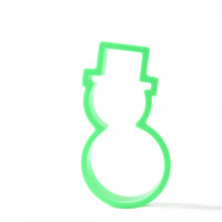 Snowman Cookie Cutter - Classic Winter Top Hat Shape