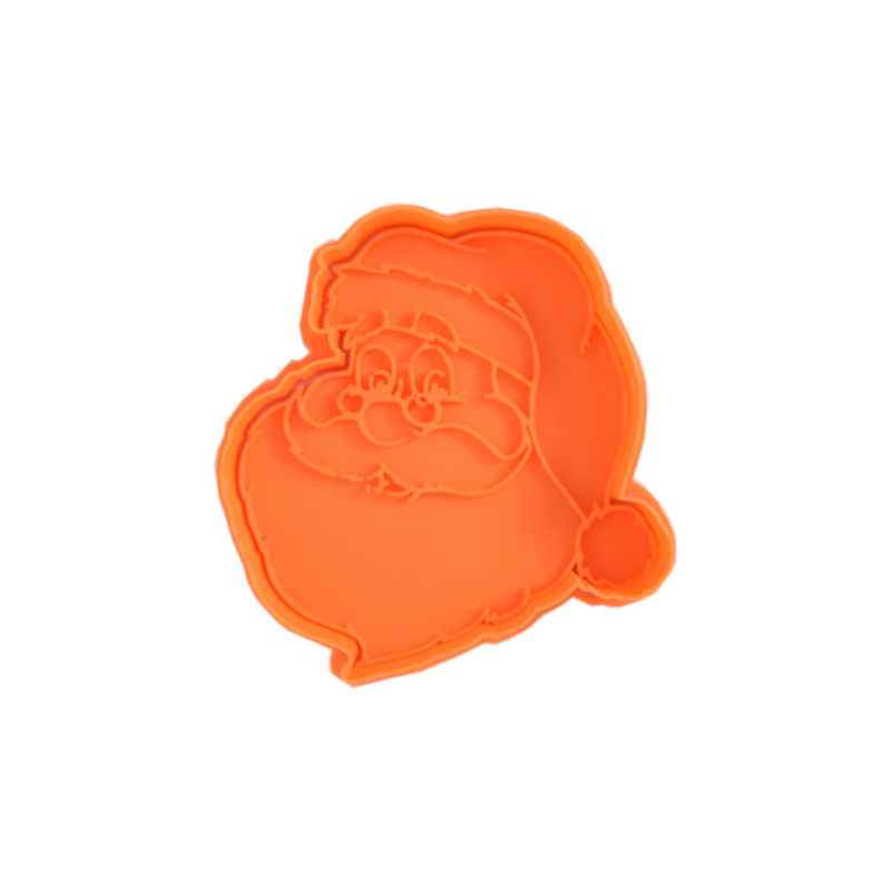 Santa Claus Face Cookie Cutter & Stamp - Two-Part Holiday Set